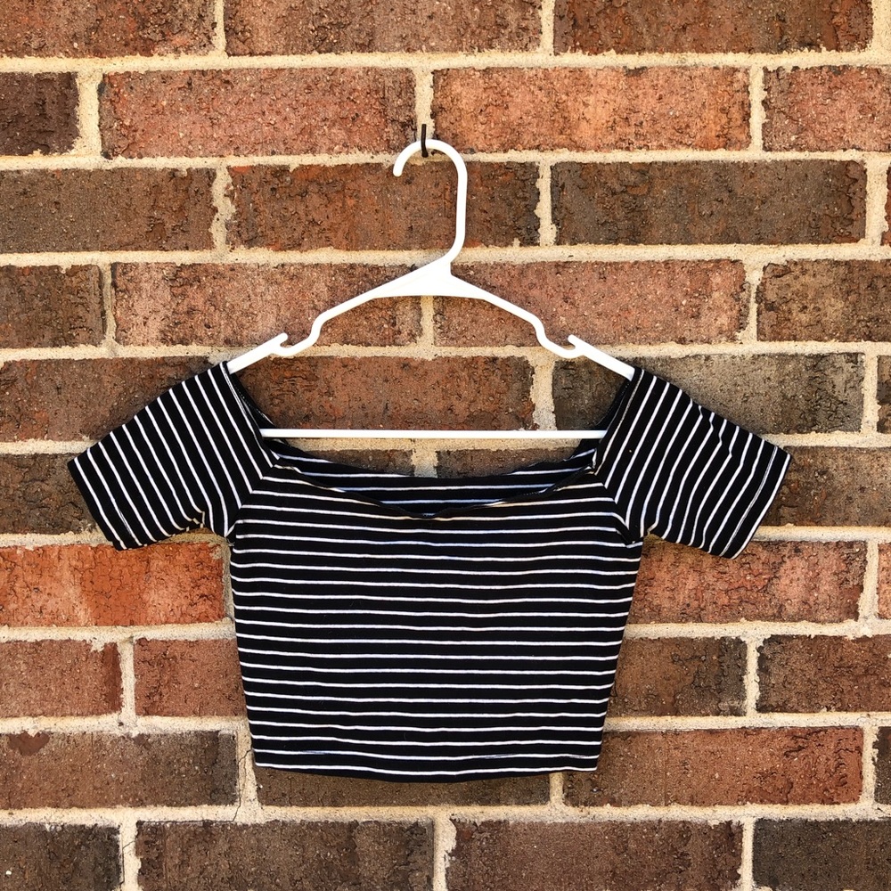 American Apparel striped crop top